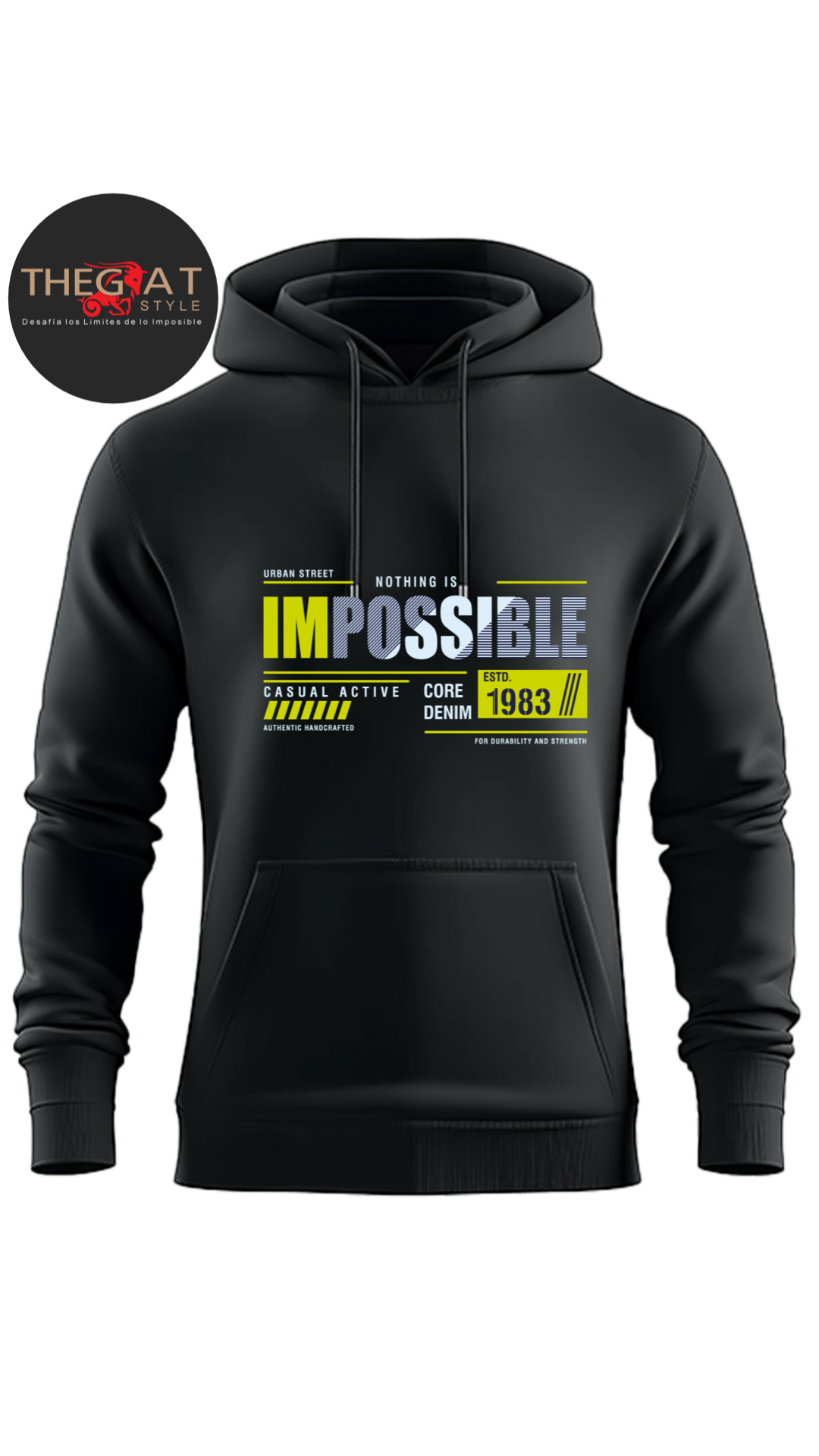 Polera Negra- Moda Urbana